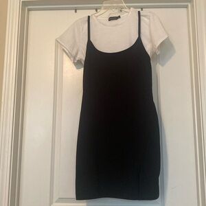 Tshirt dress with split